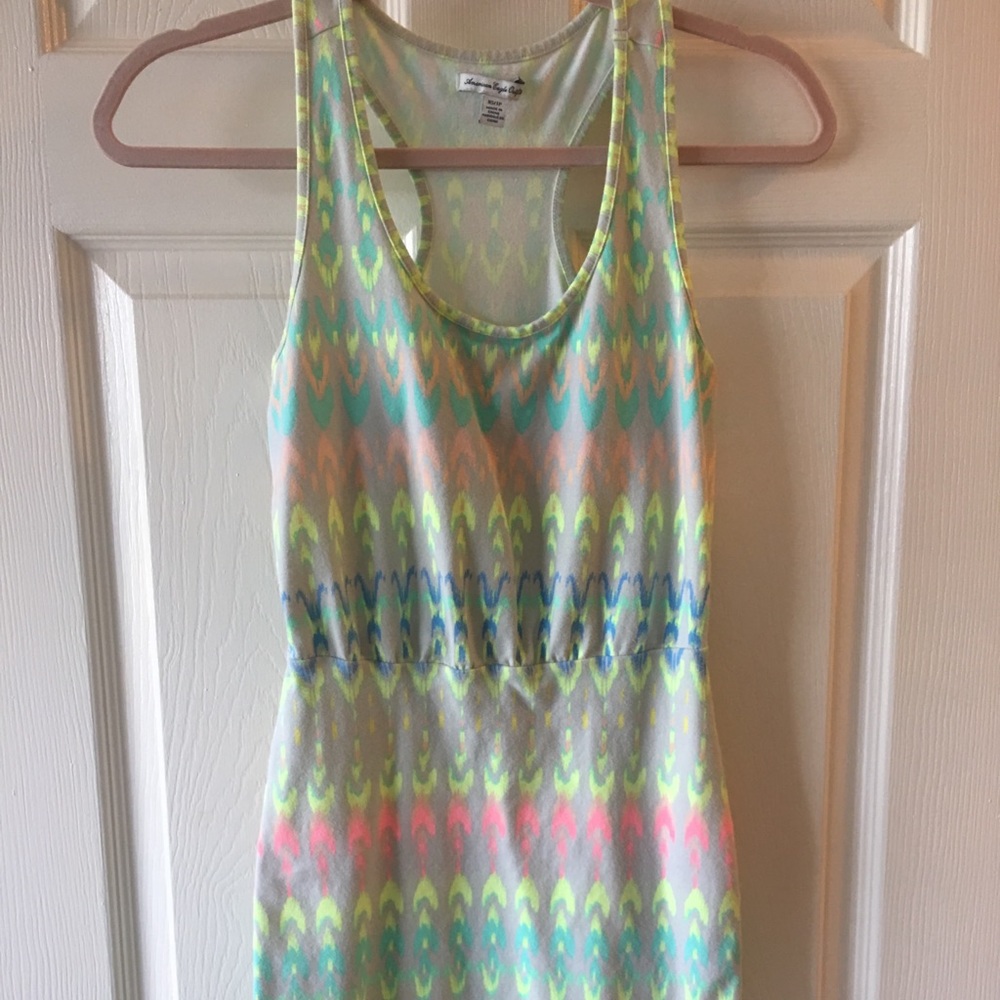 AMERICAN EAGLE SUMMER BRIGHT AZTEC PRINT DRESS XS